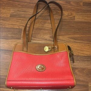 Red orange Dooney & Bourke hand bag